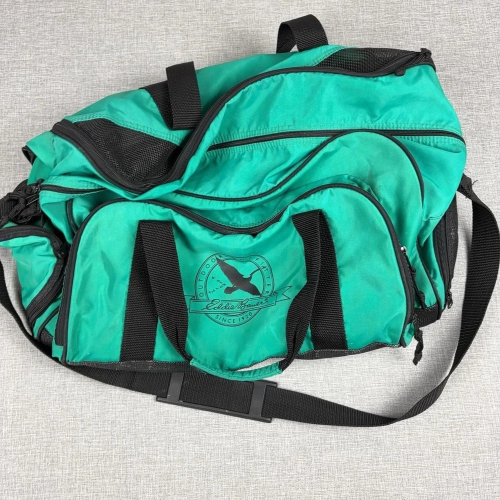 Vintage Eddie Bauer Duffle Bag Green 23